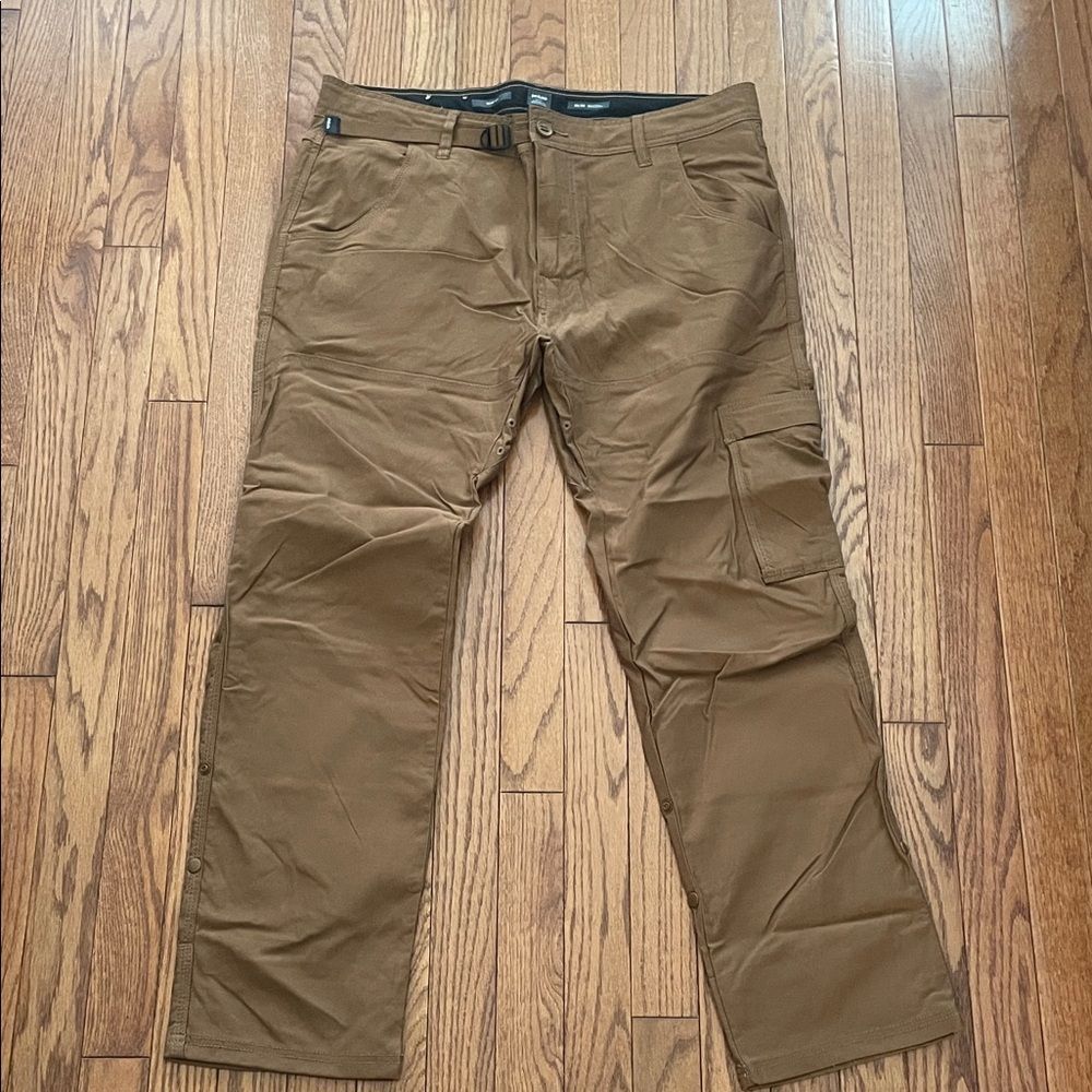 Prana Tan Cargo Slim Fit Pants Men’s Sz 36/30 - Picture 1 of 15